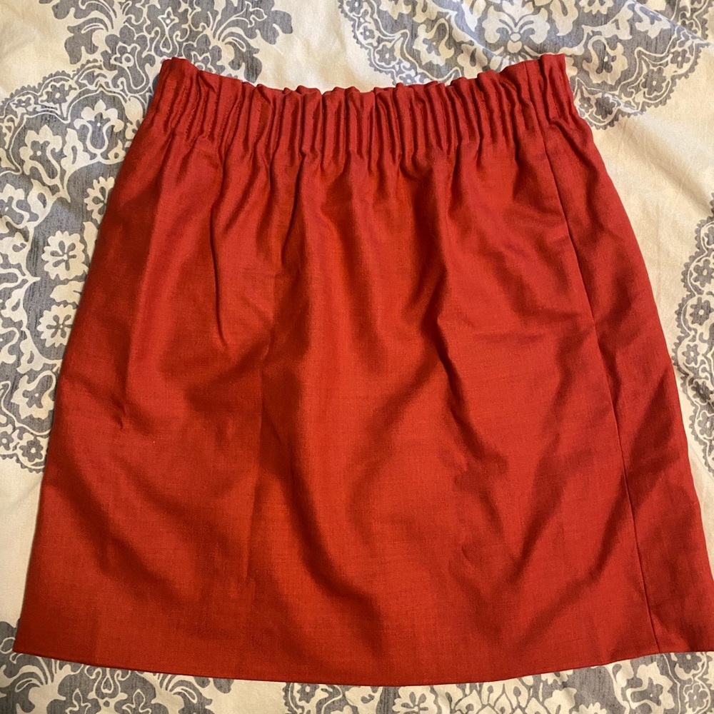 JCrew red skirt